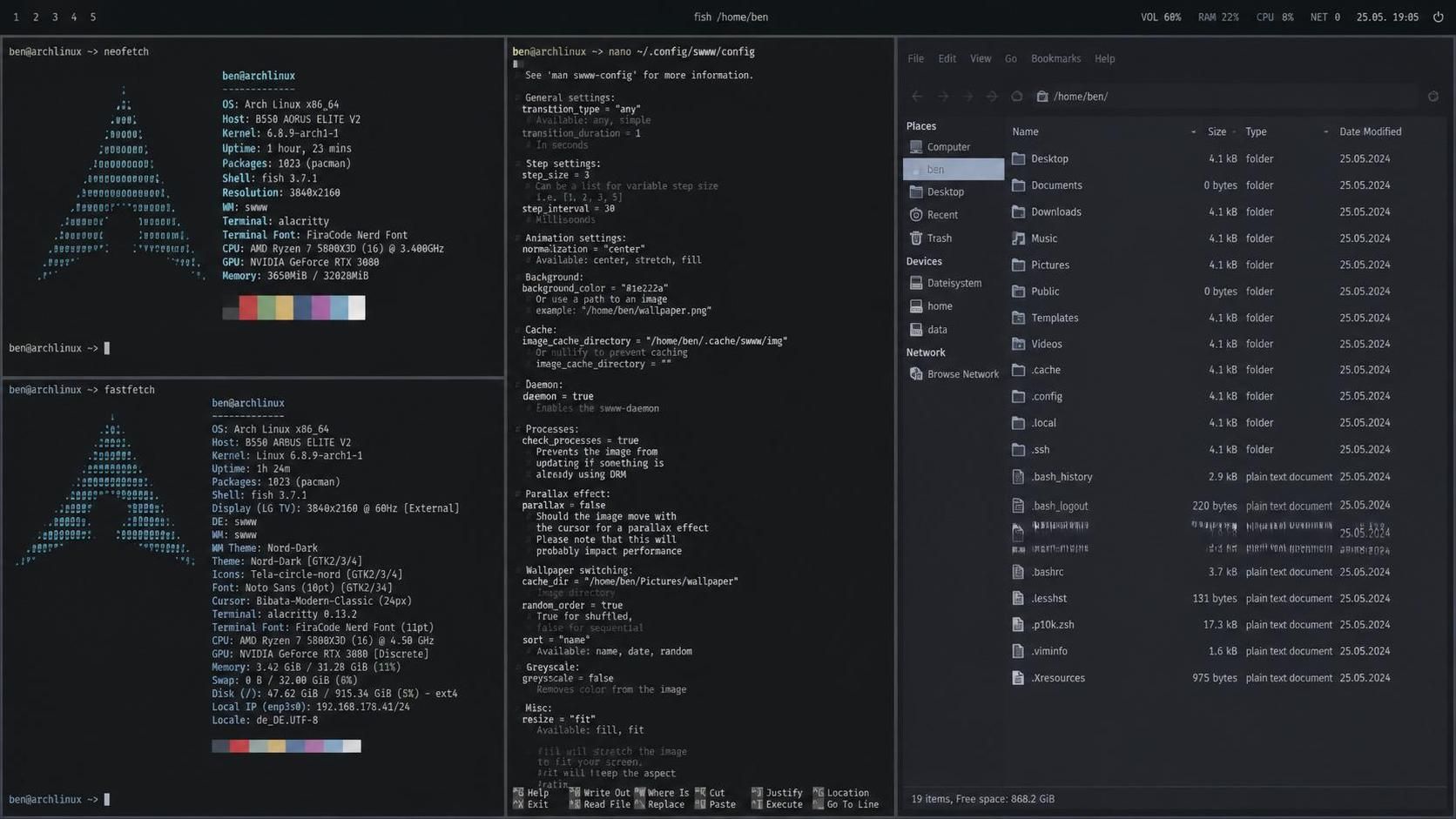 entdecken sie schlanke desktops in aktion mit screenshots von swm und modernen, leichtgewichtigen fenstermanagern für effizientes und minimalistisches arbeiten.