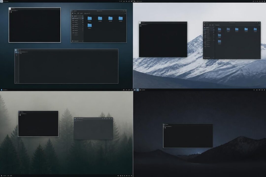 entdecken sie schlanke desktops mit screenshots von swm und modernen leichtgewichtigen fenstermanagern für eine effiziente und ressourcenschonende arbeitsumgebung.